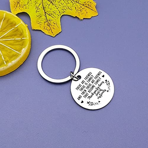 Friendship Gifts Best Friend Keychain Thank You Gift for Best Friend BFF Bestie Soul Sister Friend Appreciation Gifts, Birthday Christmas Gifts for Best Friend, Thank You for Being Part of My Family