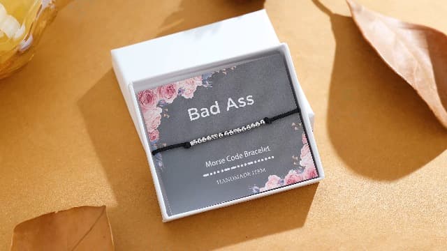 ASELFAD Morse Code Bracelets for Women, Funny Birthday Gifts, Best Friend Friendship Gifts