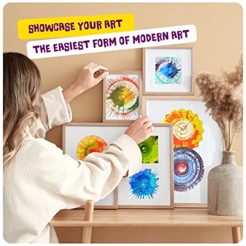 Dan&Darci Paint Spin Art Machine Kit for Kids - Arts & Crafts for Boys & Girls Ages - Art Craft Set Gifts for 6-9 Year Old Boy, Girl - Painting Spinner Toys - Birthday Gift Ideas for Ages 6-12 Years