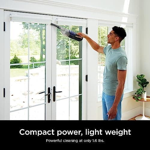 Shark Cyclone PET Handheld Vacuum with 8" Crevice Tool, HyperVelocity Suction, Navy Blue/Grey, CH701