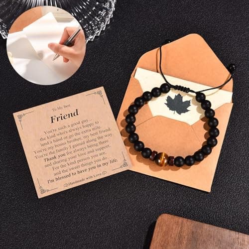 Gifts for Husband Brother Boyfriend Uncle Son Nephew Grandson Fiance Stepdad New Dad First Time Dad To Be Bracelet Gifts, Graduation Fathers Day Birthday Christmas Anniversary Valentines Day Gifts for Him Teen Boy Men