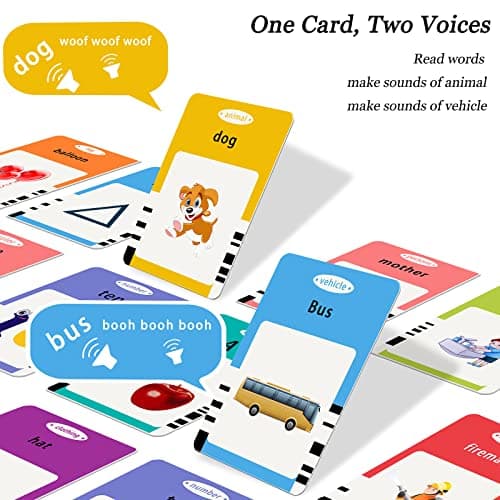 Talking Cards for Toddlers, Speech Therapy Toys Autism Toys, ABC 123 Sight Words Etc, Educational Learning Interactive Toys with Giftable Package (510-blue (New ABC+123+ 3 Songs))