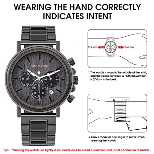 2win Engraved Wooden Watch for Boyfriend My Man Fiancé Husband Customized Personalized Wood Watches for Men Birthday Anniversary Personalized Watch