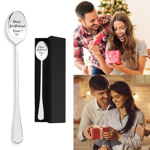 Cool Birthday Gifts for Girlfriends Women, Best Girlfriend Gifts for Gf, Christmas Gift for Girlfriend Romantic, Cute Valentines Day Mothers Day Graduation Spoon Gift for Girlfriends Birthday Unique