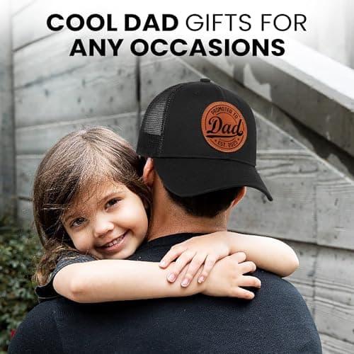 Dad Est 2025 Hat – First Time Dad Gifts Ideas - Meaningful Gifts for New dad on Christmas or His Birthday - Comfortable Baseball Cap Men Love with Premium Leather Patch Design