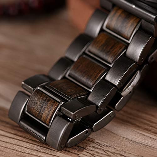 2win Engraved Wooden Watch for Boyfriend My Man Fiancé Husband Customized Personalized Wood Watches for Men Birthday Anniversary Personalized Watch
