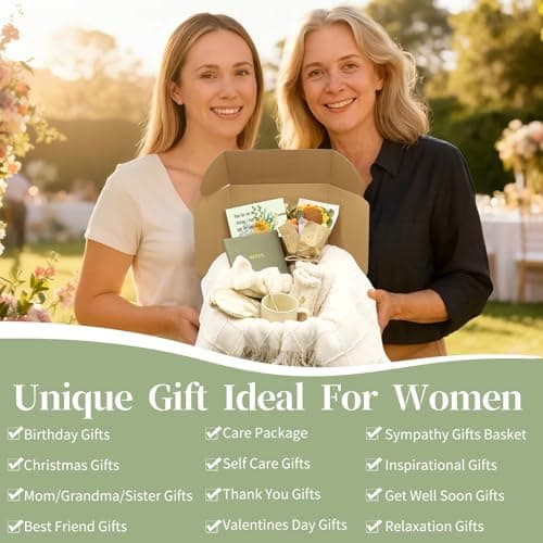 SK Studio Get Well Gifts for Women Feel Better Gifts Baskets After Surgery Inspirational Thinking of You Sympathy Gift Package Encouraging Box for Mom Her Friend