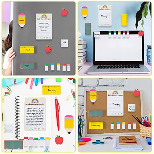 Xqumoi Teaching is A Work of Heart Sticky Notes Set Blackboard Self-Stick Note Pads Teacher Appreciation Gift Writing Memo Pads School Office Supplies
