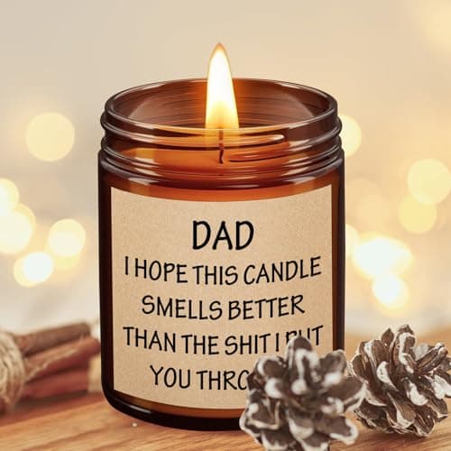 Father's Day Gifts for Dad Who Wants Nothing or Who Have Everything, Fathers Day Grandpa Bonus/Step Dad Gifts from Daughter Son Kids, Funny Gag Gift for Dads, Men Birthday Gift Ideas, Lavender Candle