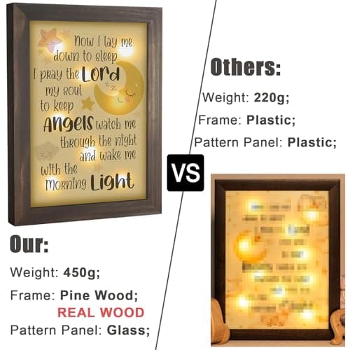 Baptism Gifts for Baby - Christening Gifts for Girls and Boys, Nursery Decor Night Light - Now I Lay Me Down to Sleep