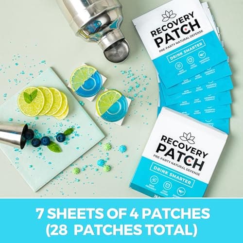 Recovery Patches 28 Pack - Wake Up Refreshed & Energized with Our 100% Natural Ingredients Patch - Individually Wrapped, Skin-Friendly & Waterproof - Enhanced Morning Formula
