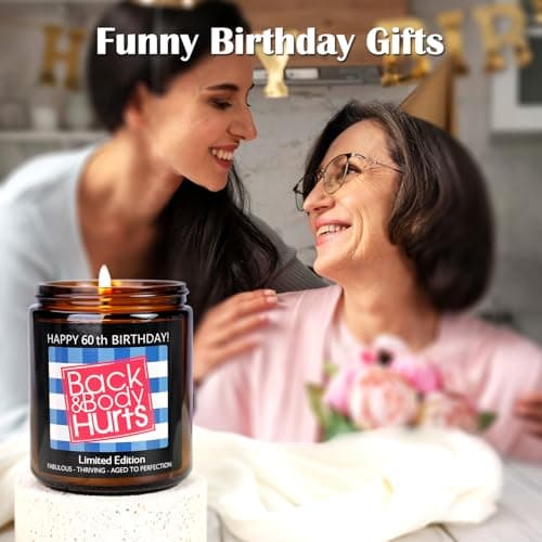 60TH Birthday Gifts for Women Men, Happy 60th Birthday Decorations for Women Men, 60th Gift Ideas, 60 Year Old Gifts for Him Her Mom Dad Wife Husband Friends Sister