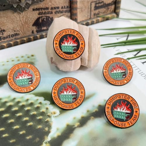 1Pcs/5Pcs/10Pcs Dumpster Fire Enamel Pins Response Team Alloy Badges for Jackets Hilarious Gifts for Coworkers Team Members