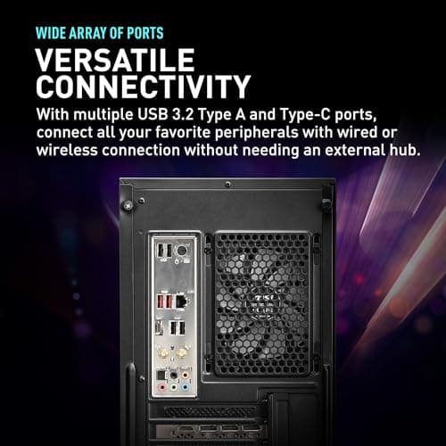 MSI Codex R2 Gaming Desktop: Intel Core i5-14400F, Geforce RTX 4060, 16GB DDR5, 1TB m.2 NVMe SSD, 80+ Gold PSU, WiFi, Keyboard & Mouse, DIY Friendly, Windows 11 Home: A14NUC5-232US