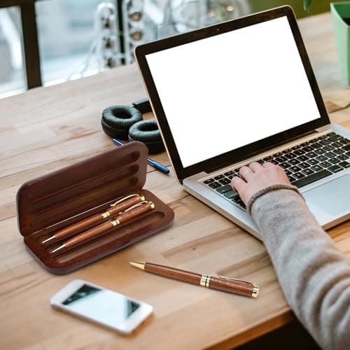 Luxury Wooden Pen Set Thank You Gifts for Women Men Friends Cool Teacher Boss Appreciation Gift for Female Coworkers Nice Engraved Pens Gifts Office Business Pens Work Employee Gratitude Gift