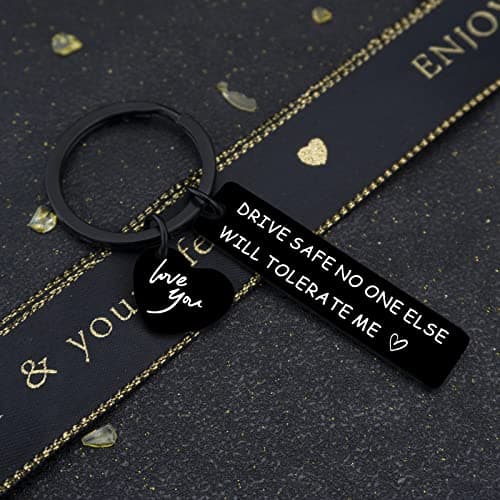 Mens Fathers Day Dad Gifts for Him Naughty Birthday Bf Gifts Anniversary Keychain for Men Sweetest Day for Him Husband Boy Friend Drive Safe Couples from Girlfriend Wife Gift Her Fiance Christmas