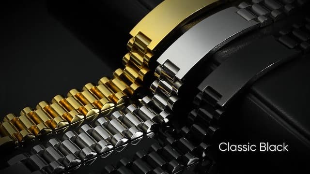 VNOX Masculine Watch Band Stainless Steel Link Bracelet Personalized Jewelry Gift for Men DAD Father Husband Boyfriend