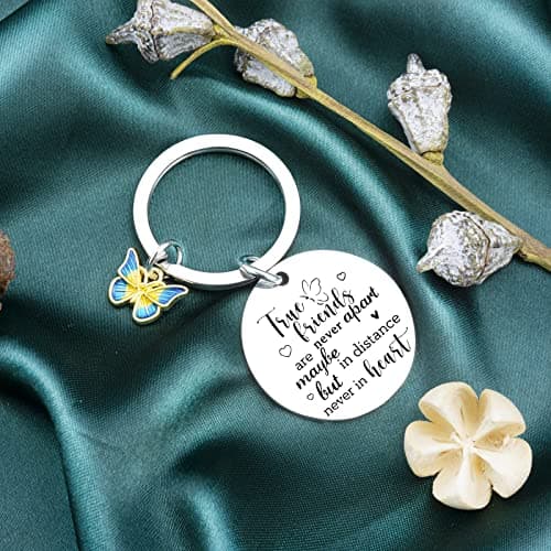 Friends Keychain Friendship Gifts For Women Bff Bestie Best Friend Birthday Gifts for Women Long Distance Gift For Woman Friend Female Best Friends Birthday Christmas Gift Small