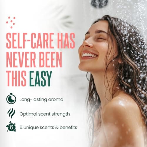 Cleverfy Shower Steamers Aromatherapy for Women and Men – Self-Care Shower Bombs for Stress Relief and Relaxation – 6 Tablets