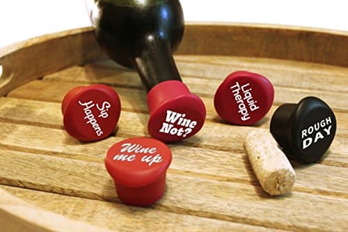 Funny Silicone Wine Stopper Set – Must-Have Wine Accessories & Perfect Wine Gifts for Women & Men – Airtight & Reusable