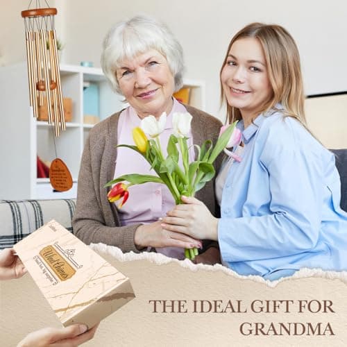 Gifts for Grandma, Grandma Wind Chime, Mother's Day Best Gift for Grandmother, Grandma Birthday Gifts from Grandchildren, Mothers Day Thanksgiving for Grandma