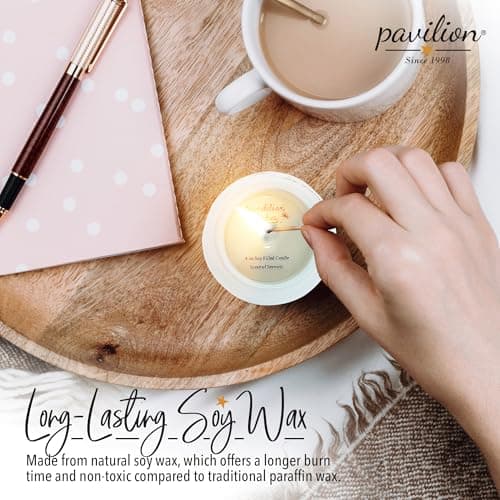 Pavilion Gift Company - 8 Oz Candle Holder - Green Ceramic Candle Jar with 100% Soy Wax Candle Serenity Scent "Smile And Make A Wish, Happy 50th" Ideal Gift for Loved Ones - Printed Text, Love Theme