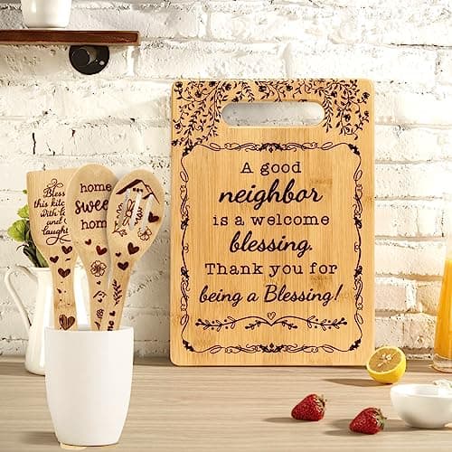 Neighbors Christmas Gifts Best Neighbor Ever Gift New Housewarming Ideas for Moving Away Neighbor Birthday Christmas Appreciation Gift for New Neighbor Cutting Boards for the Kitchen