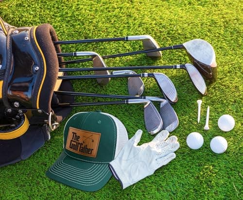 Father Golf Gifts - Dad Hat - Gifts for Dad from Daughter, Son, Kids - Golf Gifts for Men - Adjustable Fit, Comfortable Cotton, Perfect for Casual Wear - The Father Trucker Hat, Green