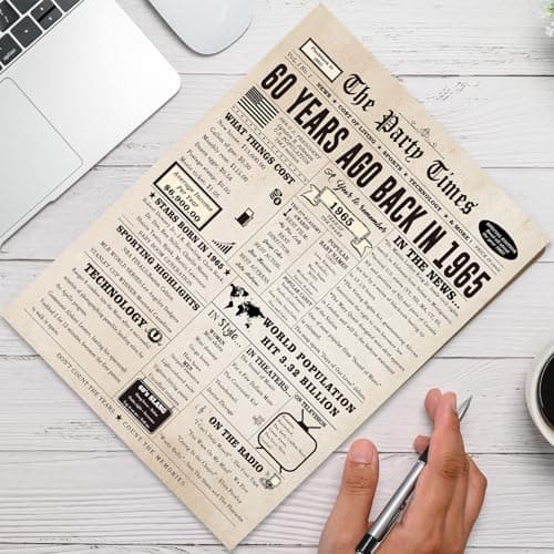 Giant 60th Birthday Card Gift for Women Men, Hilarious 60 Years Old Birthday Gift for Husband Wife, Large 60 Bday Party Decorations for Friends Family, Big 60 Birthday Card for Mom Dad