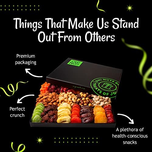 Oh! Nuts Dried Fruit and Nuts Gift Basket XL 18 Variety Basket - Gourmet Holiday Kosher Gift Box - Food Snack Box for Birthday, Anniversary, Corporate Gift for Men, Women, Mom, Dad