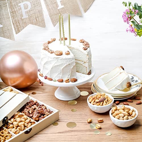 Happy Birthday Food Gift Basket, Healthy Nut Gift Tray, Birthday Snack Treat in Reusable Wooden Crate, Gourmet Assorted Food Delivery, Birthday Snack Box, For Men, Women and Families, Bonnie & Pop