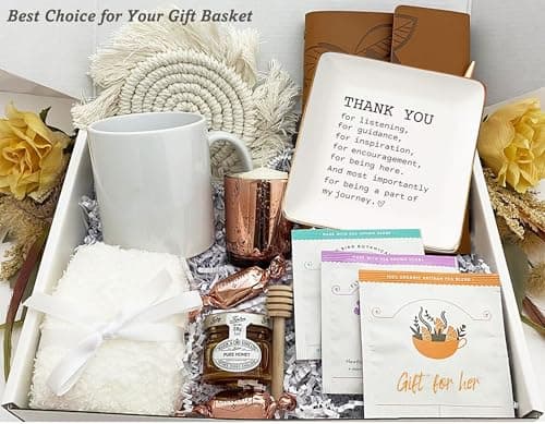 NZY Thank You Present for Women Best Friends-Appreciation,Birthday,Christmas Gifts for Women Best Friends-Ceramic Jewelry Tray Trinket Holder Ring Dish-Thank You Gifts for Being a Part of My Journey