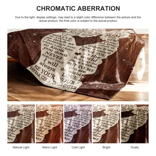 Gifts for Mom from Daughter, Mothers Day Birthday Gifts for Mom, Great Mother Gifts, Blanket Presents for Mother's Day, Christmas, Soft Cozy Flannel Custom Throw Blanket 60x50 Inches