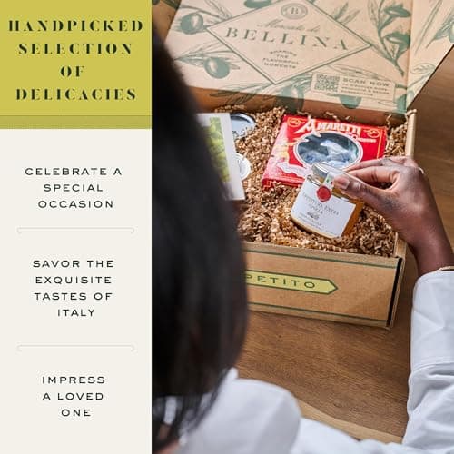 Mercato di Bellina Italian Food Gift Basket, La Cucina Italiana - A Vegan-Friendly, All-Natural Pasta Gift Basket, Gourmet Present for Foodies, Anniversary, Holiday or Celebration