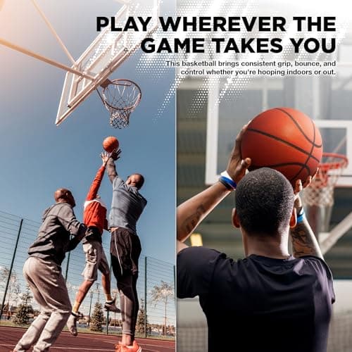 Lifeworks Rubber Basketball - Made for Indoor and Outdoor Games - Sold Deflated (Pump NOT Included)