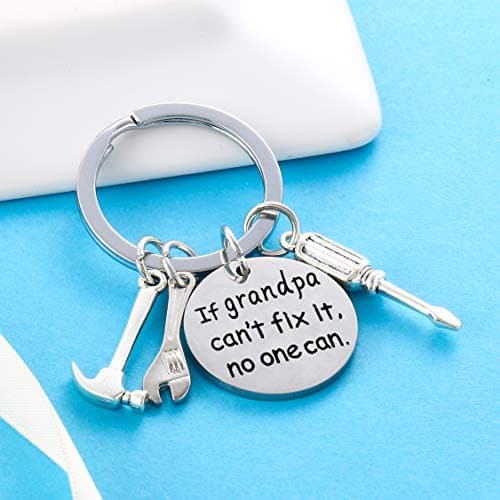 Dad Keychain - Gifts From Son, Daughter - Christmas & Father's Day Gift - Keyring for Dad, Papa, Daddy