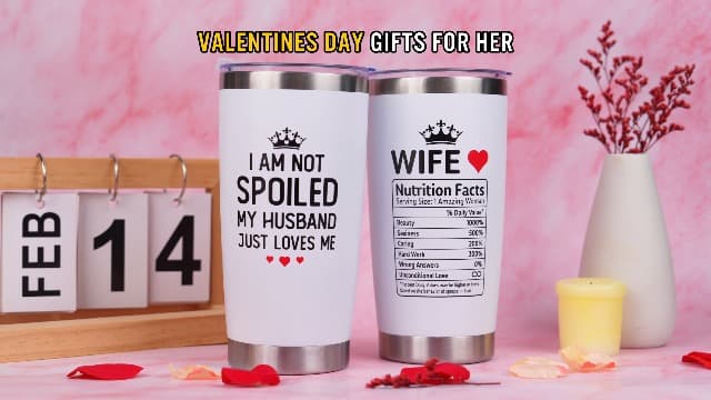 Gifts for Wife - Wife Gifts from Husband - Wedding Anniversary for Women, Valentines, Birthday Gift Ideas, Mothers Day, Christmas Gift for Her - Romantic Cup for Her - 20 Oz White Tumbler