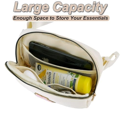 Birthday Gifts for 4 5 6 7 8 9 10 11 12 13 Year Old Girls,Graduation Gifts for Teens Kids Daughter Sister Her,Fanny Pack Crossbody Bag Belt Bag Cute Trendy Stuff | Cream,A