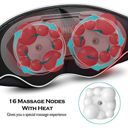 VIKTOR JURGEN Christmas Gifts for Women & Men, Shiatsu Neck and Shoulder Massager with Heat Deep Tissue Kneading Sports Recovery Massagers for Back, Foot, Relaxation Gifts for Wife, Husband, Him, Her