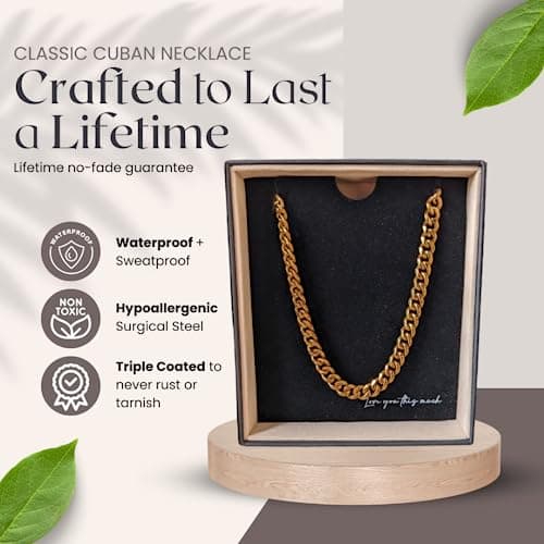 To My Man Steel Cuban Necklace - Meaningful & Romantic Gift