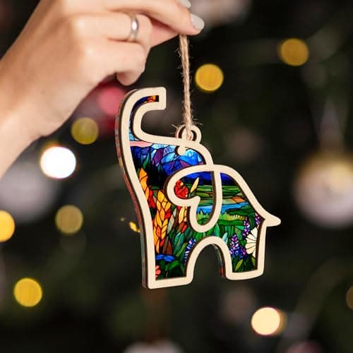 Gifts for Women, Friendship Elephant Ornament with Story Card, Friendship Birthday Gifts for Women, Birthday Presents for Best Friends Sisters Special Bond Decor, Suncatcher