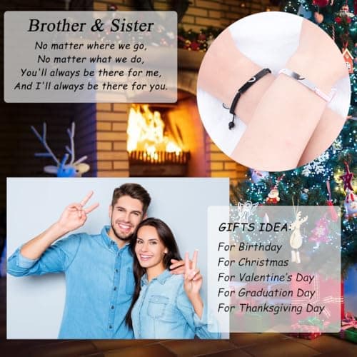 Matching Heart Bracelets for Dad Daughter Birthday Valentine's Father's Day Gifts Christmas Gifts