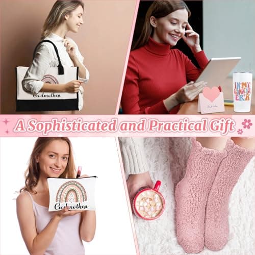Godmother Proposal Gift Set, Will You Be My Godmother Gifts, God Mother Gifts Ideas Include Insulated Tumblers Mothers Day Christmas Birthday Baptism Present for Women Mom