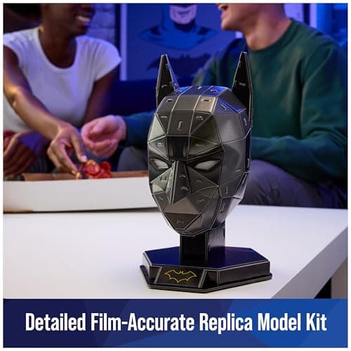 4D Build, DC Batman 3D Model Kit with Stand, Batman Collectibles & Desk Decor, Adult Puzzle, Building Toys, 3D Puzzles for Adults & Teens, 90 Pieces, for Ages 12 & Up