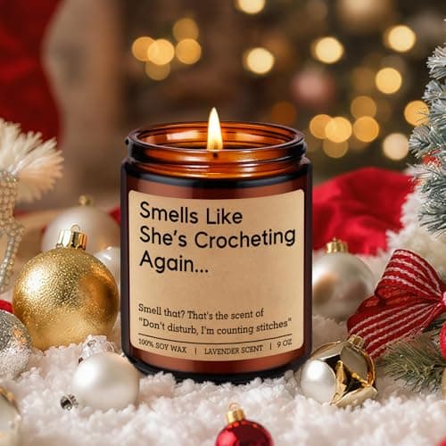 Fairy's Gift Candle, Crochet Gifts for Women, Funny Gifts for Crocheters, Knitters, Crochet Lovers - Cool Crocheter Presents Ideas, Christmas Birthday Crocheting Presents for Knitting Crafter, Friend