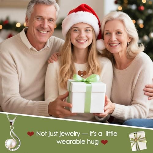 YEETONDA Granddaughter Necklace - Granddaughter Gifts from Grandma, Graduation Gifts for Her, Birthday Christmas Confirmation Wedding Keepsake Jewelry gifts for Granddaughter Teen Girls, Sterling Silver Freshwater Pearl Necklace