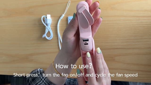 JISULIFE Handheld Mini Fan, 3 IN 1 USB Rechargeable Portable Fan [12-19 Working Hours] with Power Bank, Flashlight, Pocket Design for Travel/Summer/Concerts/Lash, Gifts for Women (Pink)