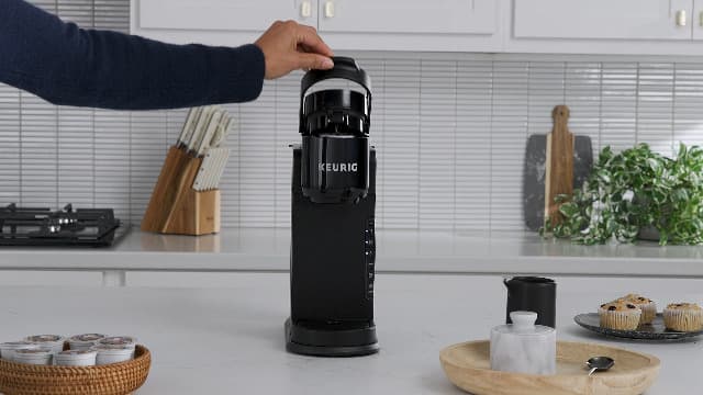 Keurig K-Express Single Serve K-Cup Pod Coffee Maker, 3 Brew Sizes, Strong Button Feature, 42oz Removable Reservoir, Black