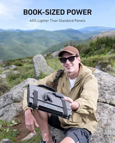 Anker SOLIX C200 DC Power Bank Station and 60W Solar Panel, 192Wh Portable Power Station, LiFePO4 Battery, 200W Solar Generator, for Outdoor, Camping, Traveling, and Emergencies