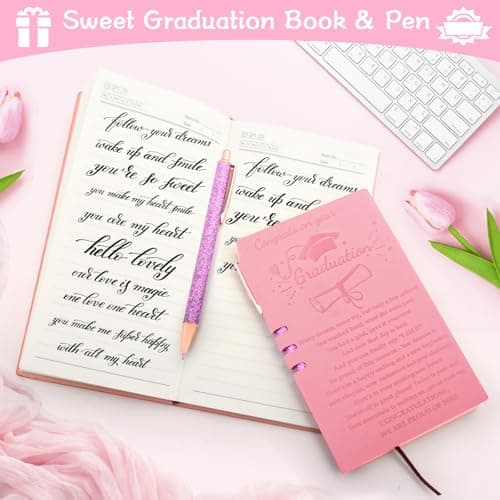 Graduation Gifts for Her 2025, She Believed She Could So She Did Tumbler, Congratulations Gifts for Women Girls Grad Keychain Notebook Pen, College High School Graduation Gift for Sister Friends